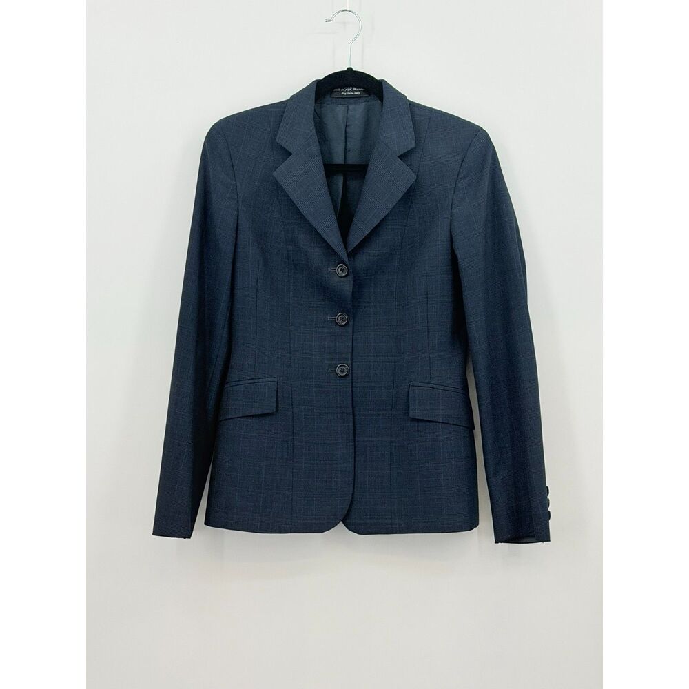 RJ Classics Womens Riding English Jacket Dressage Horseback Soft Blazer Blue
